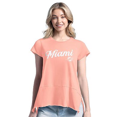 Women's Margaritaville Pink Miami Dolphins Gametime Is Paradise T-Shirt