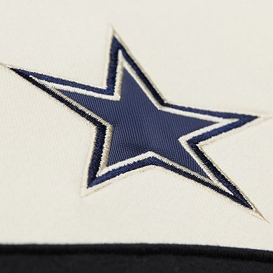 Men's Mitchell & Ness Cream/Gray Dallas Cowboys Head Coach Vintage Logo Pullover Hoodie