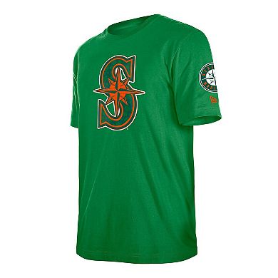 Men's New Era Kelly Green Seattle Mariners St. Patrick's Day Shamrock Fill T-Shirt