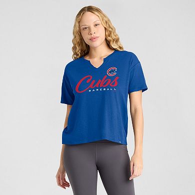 Women's Fanatics Royal Chicago Cubs Fan Fave Stadium Slub Boxy T-Shirt