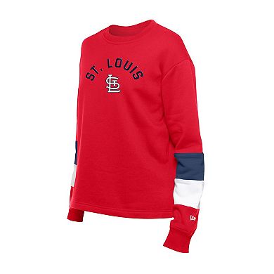 Women's New Era Red St. Louis Cardinals Game Day Color Pullover Sweatshirt