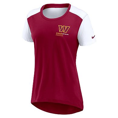 Women's Nike Burgundy Washington Commanders Performance Fashion T-Shirt