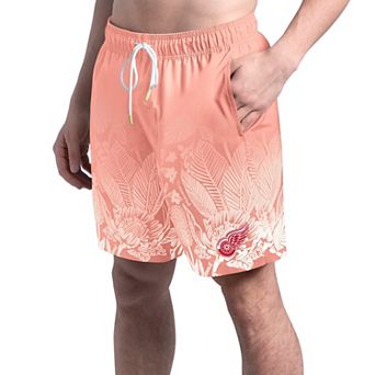 Men's Margaritaville Pink Detroit Red Wings Lagoon Fiesta Swim Short