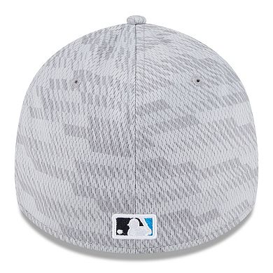 Men's New Era Gray Miami Marlins 2025 MLB Clubhouse 39THIRTY Flex Hat