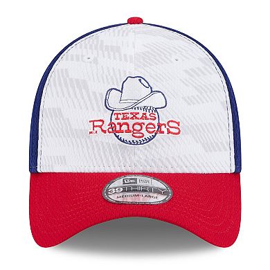 Men's New Era Royal/Red Texas Rangers 2025 MLB Clubhouse 39THIRTY Flex Hat