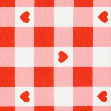 Set of 4 Checkered Hearts Valentine's Day Placemats 18"