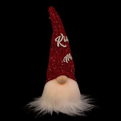 LED Lighted "Kiss Me" Hat Valentine's Day Gnome - 11.5"