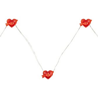 20-Count Valentine's Day Heart and Arrow LED Fairy Lights 6.25ft Copper Wire