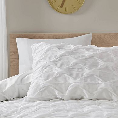 510 Design Bailey Diamond Pucker Woven Comforter Set with Throw Pillow