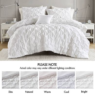 510 Design Bailey Diamond Pucker Woven Comforter Set with Throw Pillow