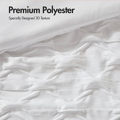 510 Design Bailey Diamond Pucker Woven Comforter Set with Throw Pillow