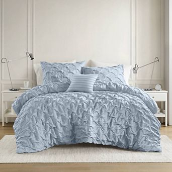 510 Design Bailey Diamond Pucker Woven Comforter Set with Throw Pillow