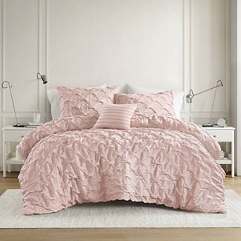 510 Design Bailey Diamond Pucker Woven Comforter Set with Throw Pillow