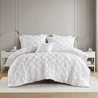 510 Design Bailey Diamond Pucker Woven Comforter Set with Throw Pillow