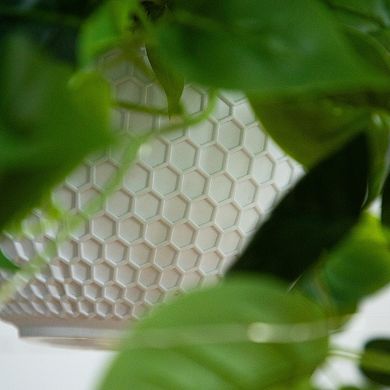 nearly natural 24-in. UV Resistant 50-Light Artificial Philodendron Plant Hanging Basket