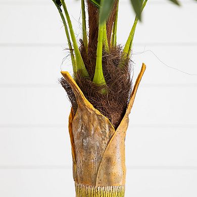 Nearly Natural 4 ft. Artificial Coconut Palm Tree