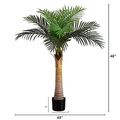 Nearly Natural 4 ft. Artificial Coconut Palm Tree