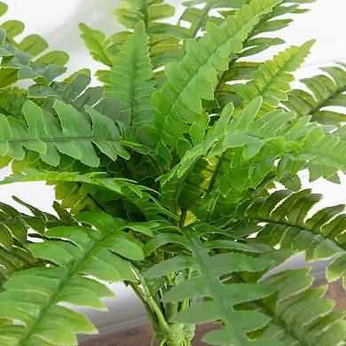 nearly natural 14-in. UV Resistant Artificial Boston Fern Pick 2-piece Set