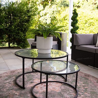 nearly natural 14-in. UV Resistant Artificial Boston Fern Pick 2-piece Set