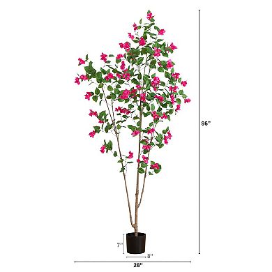 nearly natural 8-ft. Artificial Bougainvillea Tree Floor Decor