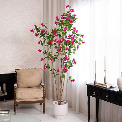 nearly natural 8-ft. Artificial Bougainvillea Tree Floor Decor