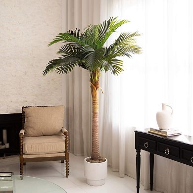 nearly natural 7-ft. Artificial Coconut Palm Tree Floor Decor