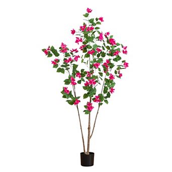 nearly natural 6-ft. Artificial Bougainvillea Tree Floor Decor