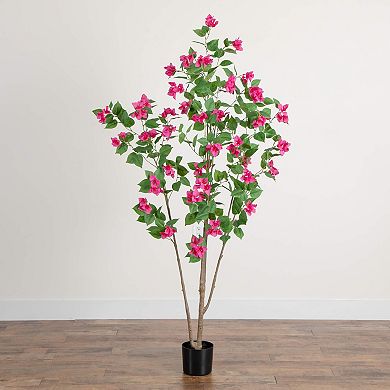 nearly natural 6-ft. Artificial Bougainvillea Tree Floor Decor
