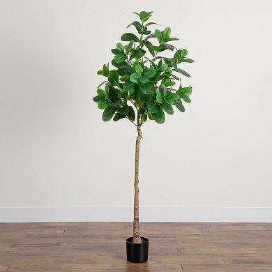nearly natural 6-ft. Artificial Audrey Ficus Tree Floor Decor