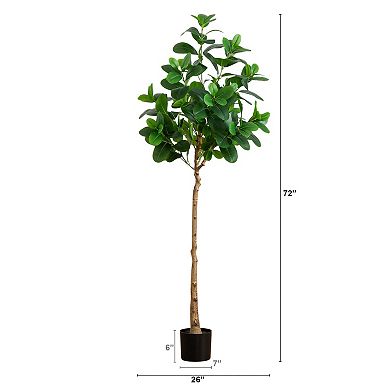 nearly natural 6-ft. Artificial Audrey Ficus Tree Floor Decor