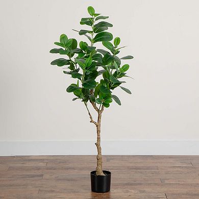 nearly natural 4-ft. Artificial Audrey Ficus Tree Floor Decor