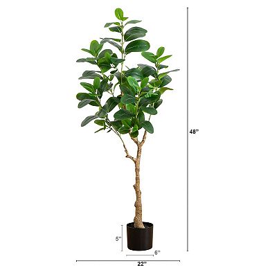 nearly natural 4-ft. Artificial Audrey Ficus Tree Floor Decor