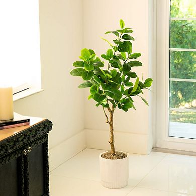 nearly natural 4-ft. Artificial Audrey Ficus Tree Floor Decor