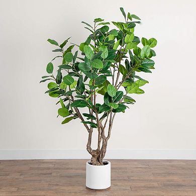 nearly natural 6-ft. Artificial Audrey Ficus Leaf Tree Floor Decor
