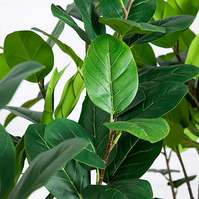 nearly natural 6-ft. Artificial Audrey Ficus Leaf Tree Floor Decor