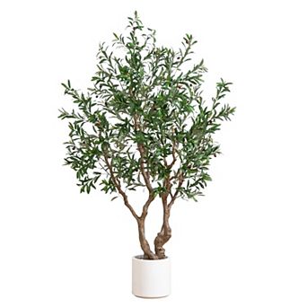 nearly natural 6-ft. Artificial Grand Olive Tree Floor Decor
