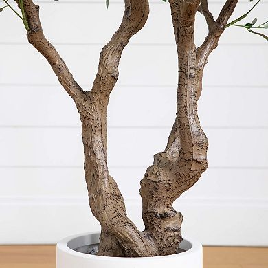 nearly natural 6-ft. Artificial Grand Olive Tree Floor Decor