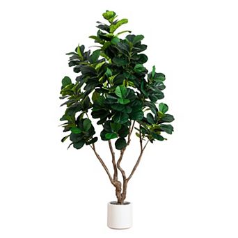 nearly natural 8-ft. Artificial Grand Fiddle Leaf Tree Floor Decor