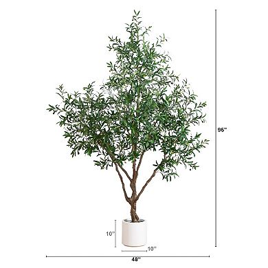 nearly natural 8-ft. Grand Artificial Olive Tree Floor Decor