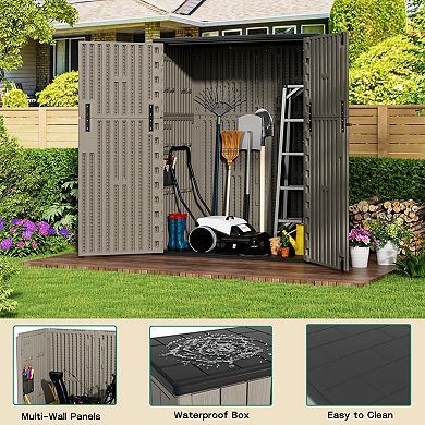 Outdoor Storage Cabinet Weather Resistant with Large Capacity