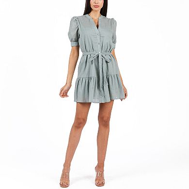 Juniors' B. Smart Short Sleeve Collar Dress
