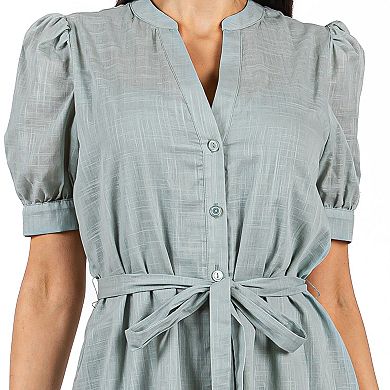 Juniors' B. Smart Short Sleeve Collar Dress