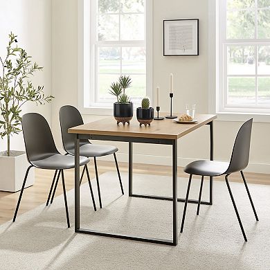 Milo Modern Mortar Two Tone Flower Pot Planter Cachepot Set of 2 Sizes - Black and Walnut