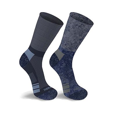 Diabetic Crew Socks with Extra Wide Non-Binding Top - 2-Pair Set