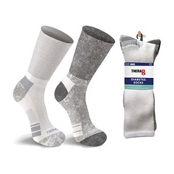 Diabetic Crew Socks with Extra Wide Non-Binding Top - 2-Pair Set
