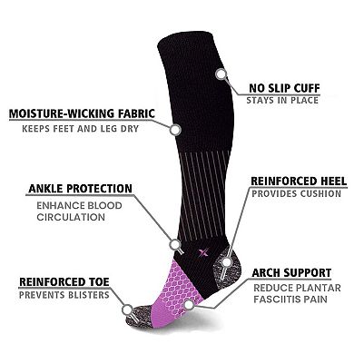 Compression Socks Knee High - 3 Pair