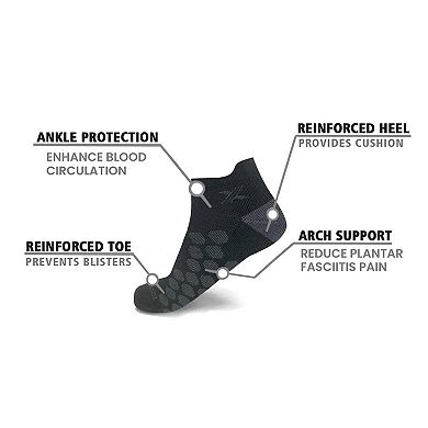 High Energy Ankle Compression Socks - Oceanic Design - 6 Pairs