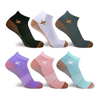 Copper Compression Ankle Socks - 6 Pair