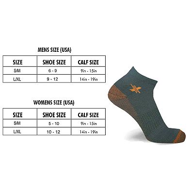 Copper Compression Ankle Socks - 6 Pair