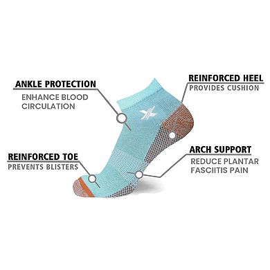 Copper Compression Ankle Socks - 6 Pair